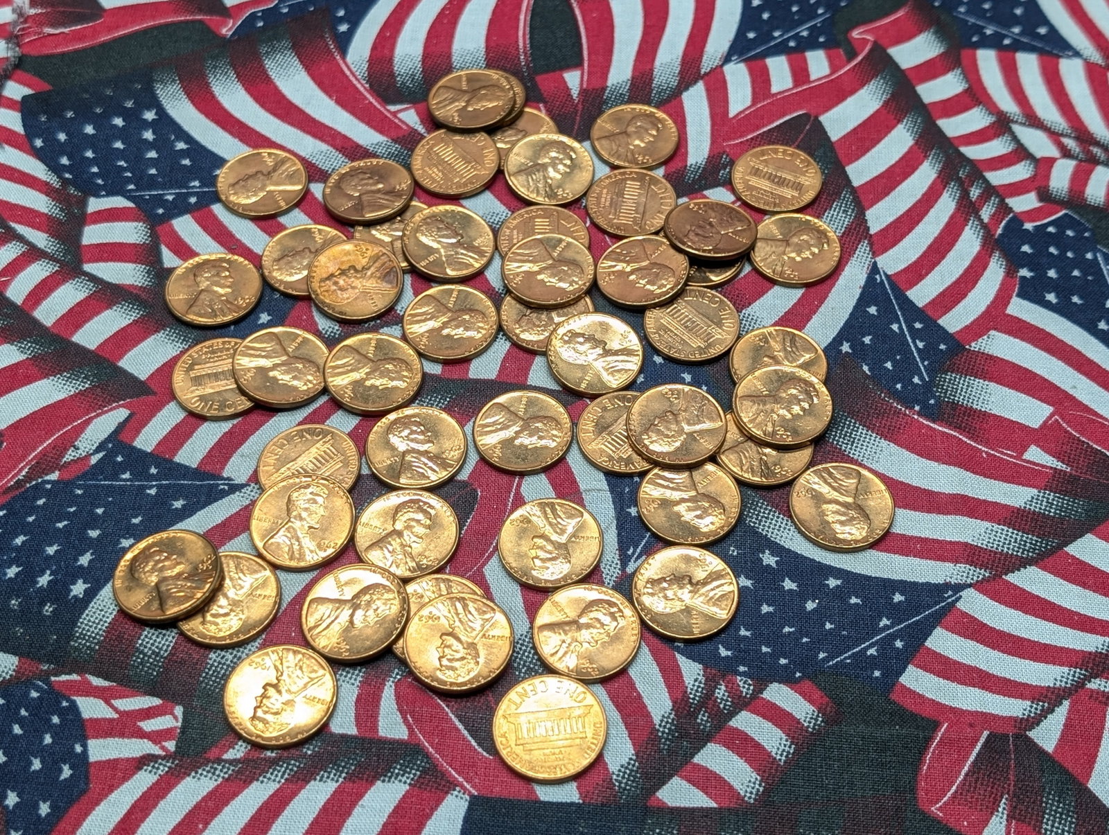 Roll (50) GEM BU RED 1962-D Lincoln Memorial Cents: Roll (50) GEM BU RED 1962-D Lincoln Memorial Cents