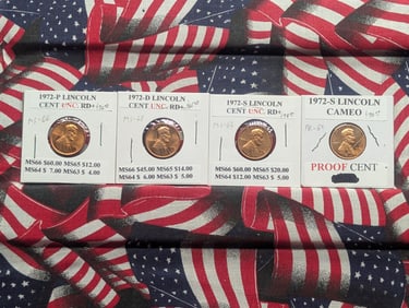 1972 P&D & (2) S Lincoln Memorial Cents