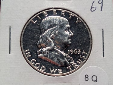 1963 Silver Franklin Proof Half Dollar