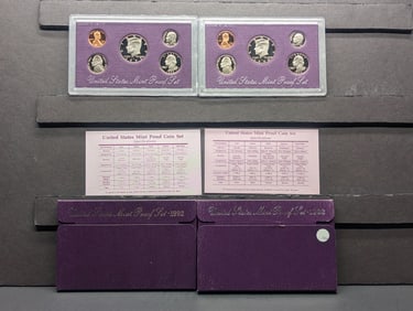 1993-S & 1992-S U.S. Mint Proof Sets In OGP