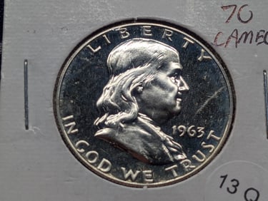 1963 Proof Cameo Franklin Half Dollar