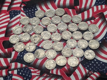 (40) 1936 Buffalo Nickels F-XF
