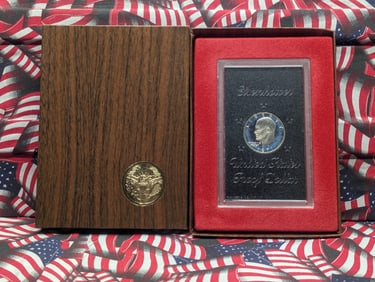 1971-S Proof IKE, 40% Silver, Nice Cameo, In Brown Box