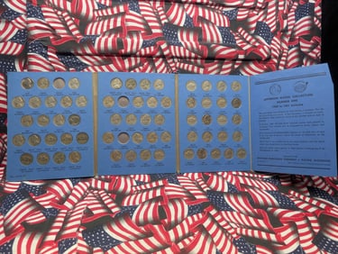 1938-1961-D Jefferson Nickels Almost complete set (minus 3 coins), 62 coins, Includes all 11 Silver