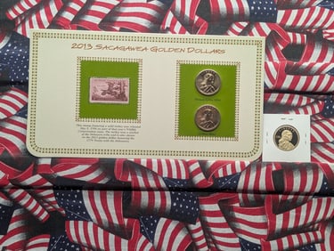 2013 P & D Uncirculated & 2013-S Proof Sacagawea Treaty with the Delawares Dollars