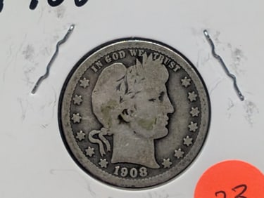 1908 Barber Quarter