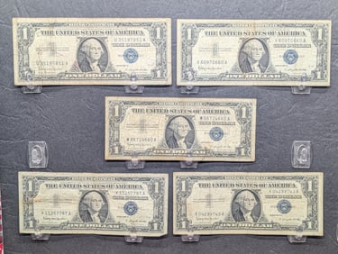 5 - 1957-B Series One Dollar SILVER Certificates