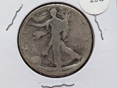 1919-S Walking Liberty 50c. 90% Silver Better Date