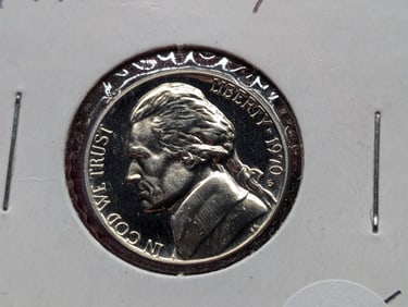 1970-S DEEP PROOF Jefferson Nickel, From SMS. FS