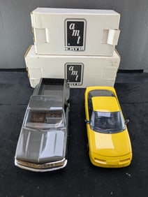 Ertl AMT 1991 Geo Storm GSI & 1991 Silverado Sportside, GEO Front Bumper off, Silverado Tailgate