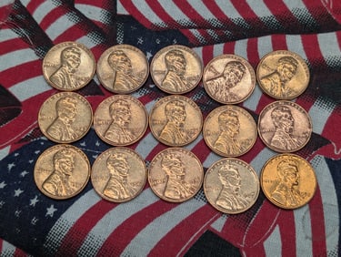 (15) Lincoln Wheat Cents