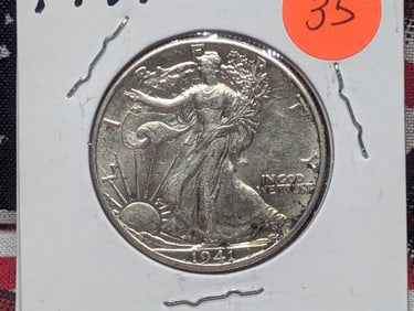 1941 Walking Liberty Half Dollar BU