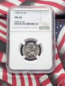 1955-D Jefferson Nickel, NGC MS 66