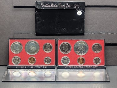 1975-S & 1976 -S U.S. Proof Sets, 1975 In OGP & 1976 With NO BOX.