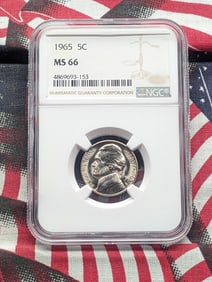 1965-P Jefferson Nickel, NGC MS 66
