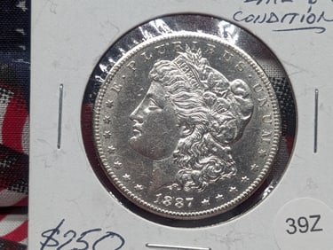 1887-S Morgan Dollar, scarce date and condition
