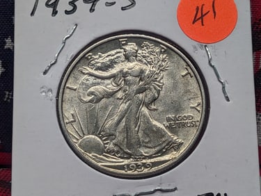 1939 S Walking Liberty Half Dollar Choice BU