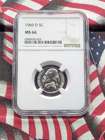 1969-D Jefferson Nickel, NGC MS 66