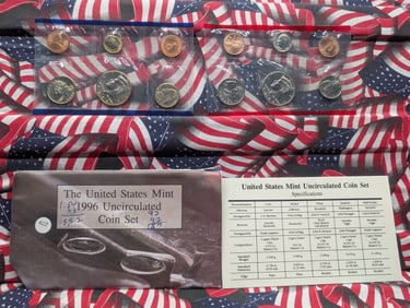 1996 P&D Uncirculated Coin Set "NO West Point Dime"