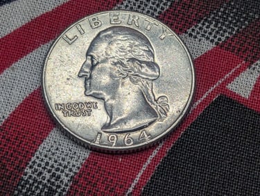1964-D, UNC, 90% Silver, Washington Quarter, 61 Years Old