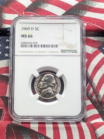 1969-D Jefferson Nickel, NGC MS 66