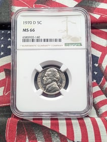 1970-D Jefferson Nickel, NGC MS 66