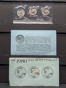 1980 Susan B. Anthony Dollar Souvenir Set In OGP