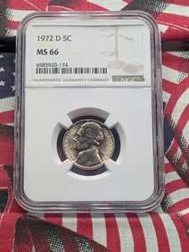 1972-D Jefferson Nickel, NGC MS 66