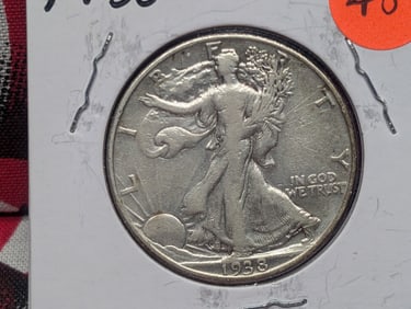 1938- D Walking Liberty Half Dollar