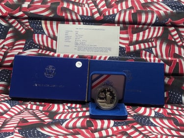 1986-S Proof Statue of Liberty Commemorative Silver Dollar with Box & COA