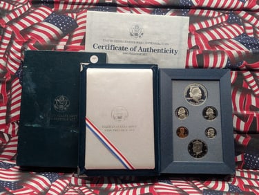 1990-P & S Prestige Proof Set with (P- Mint) Eisenhower Centennial Silver Dollar