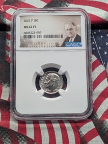 2022-P Roosevelt Dime, NGC MS 67 FT