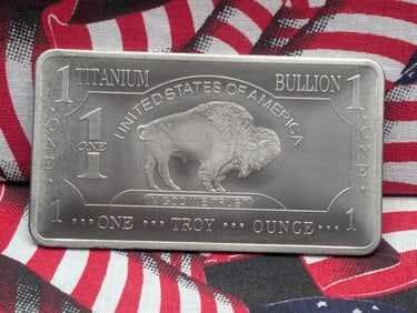 1 Ounce-.999 Pure Titanium-Buffalo Style, BU