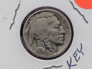 1921-S Buffalo Nickel VF Key Coin