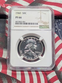 1960 Franklin Half Dollar, NGC PF 66