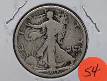1916-D Walking Liberty Half Dollar, Obverse Mint Mark