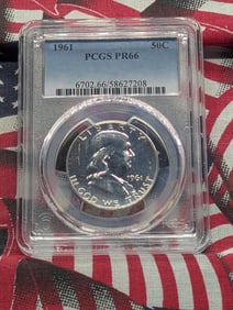 1961 Franklin Half Dollar, PCGS PR66
