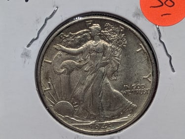 1943 Walking Liberty Half Dollar BU