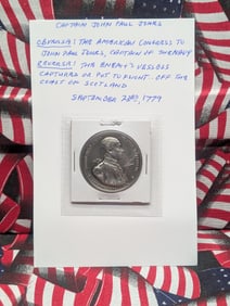 Captain John Paul Jones America's First Medals