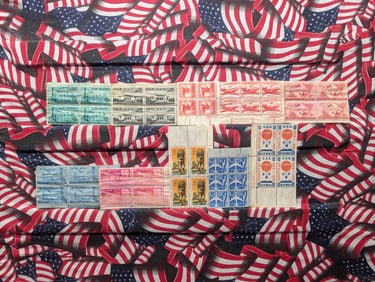 10 - Air Mail no gum Plate Blocks