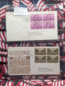 (4) Rare & Valuable Four Block First day Covers/Cachets