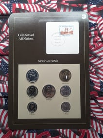 New Caledonia Coin Set, Sealed, Including Stamp