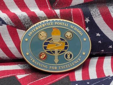 Military Postal Training Challenge Coin