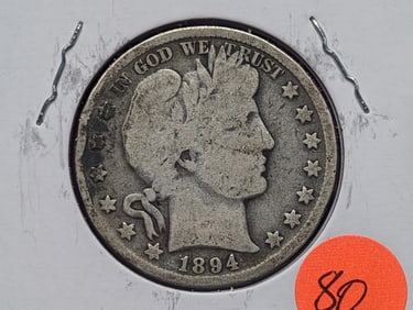 1894 Barber Half Dollar