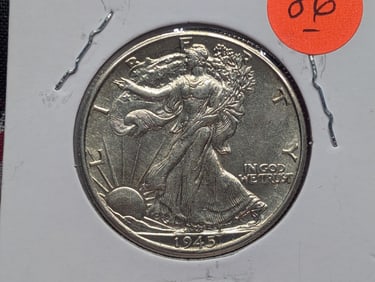 1945-D Walking Liberty Half Dollar GEM BU