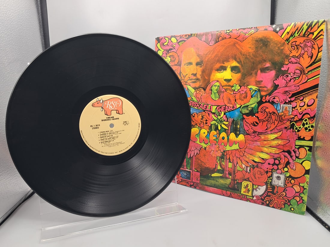 1977 Cream Disraeli Gears Reissue Vinyl Album - RS-1-3010: 1977 Cream Disraeli Gears Reissue Vinyl Album - RS-1-3010 - Records have not been tested by the auction house for play quality. All items are sold as is.