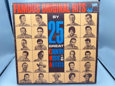 1965 Famous Original Hits By 25 Great Country Music Artists Vinyl Album - CMA 712