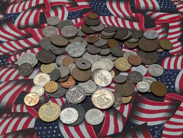 Bag of 1.2 Lbs. of Various Vintage & Modern World Coins