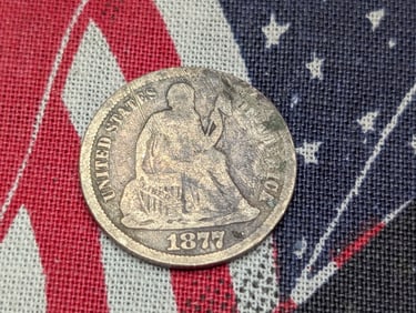 1877-CC w/ Legend Seated Liberty Dime