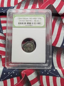 c. 330 AD Constantine the Great Era Roman Empire Coin - INB Cert.